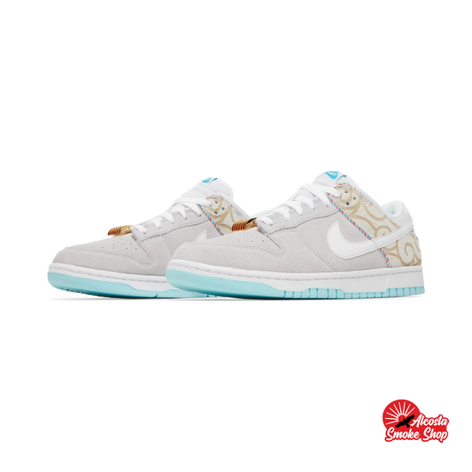 this is an image of Nike Dunk Low Retro SE "Barber Shop Grey"