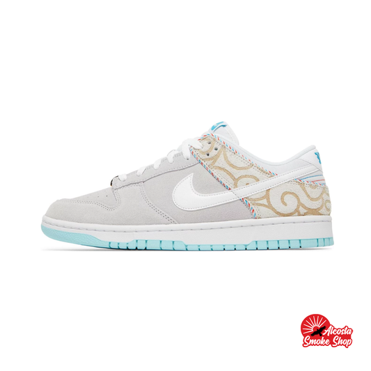 this is an image of Nike Dunk Low Retro SE "Barber Shop Grey"