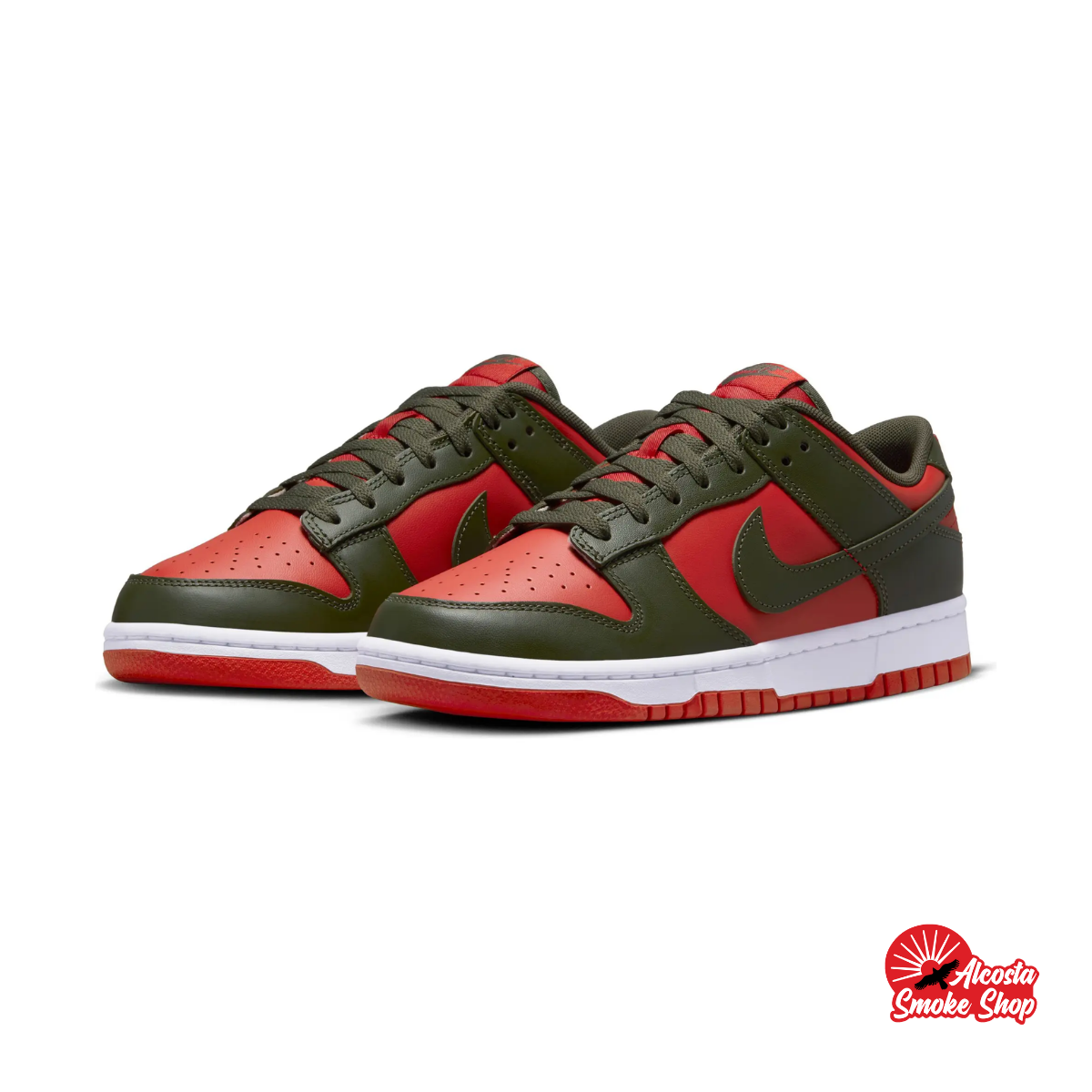 this is an image of Nike Dunk Low Retro "Mystic Red Cargo"