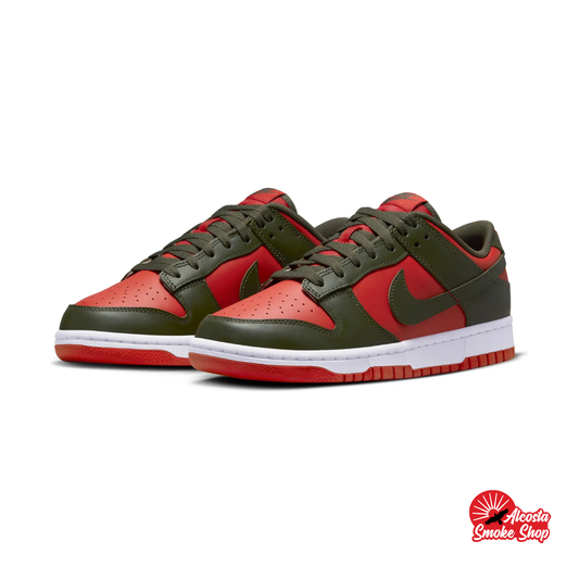 this is an image of Nike Dunk Low Retro "Mystic Red Cargo"