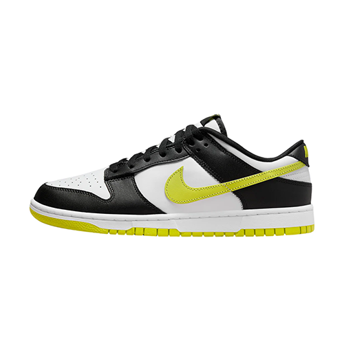this is an image of Nike Dunk Low "Black Bright Cactus"