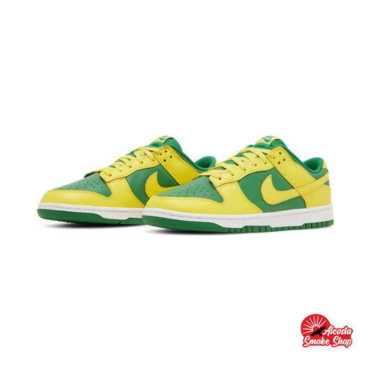this is an image of Nike Dunk Low Retro BTTYS "Reverse Brazil"