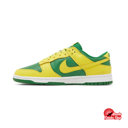 this is an image of Nike Dunk Low Retro BTTYS "Reverse Brazil"