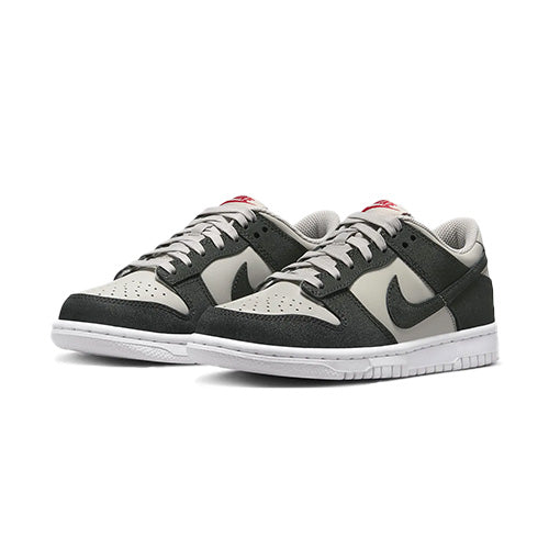 this is an image of Nike Dunk Low "Light Iron Ore White Gym Red Anthracite" (GS)