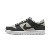 this is an image of Nike Dunk Low "Light Iron Ore White Gym Red Anthracite" (GS)