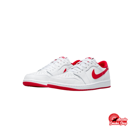 this is an image of Nike Dunk Low "Vast Grey/Red"