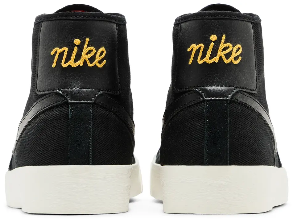this is an image of Nike SB Blazer Court Mid "Triple Black Sail"