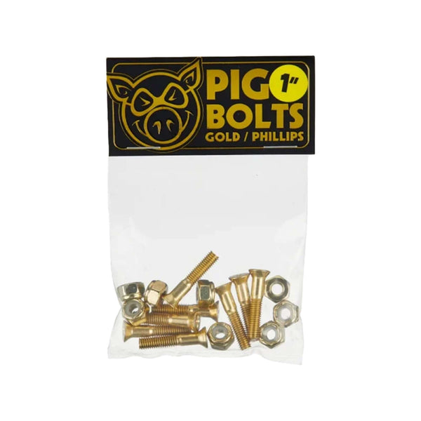 this is an image of Pig Bolts Gold Hardware