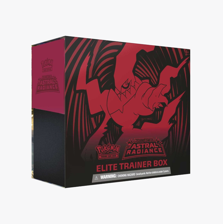 Pokémon Astral Radiance Elite Trainer Box with red and black 