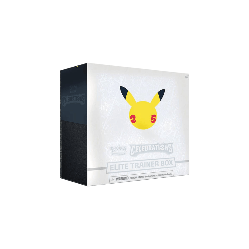 Pokemon TCG Celebrations Elite Trainer Box packaging showing 25th Anniversary box art
