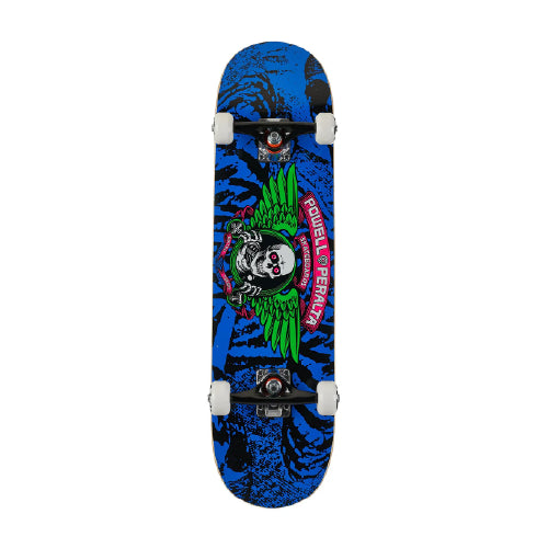 this is an image of Powell Complete Skateboard Winged Ripper Blacklight 8.0