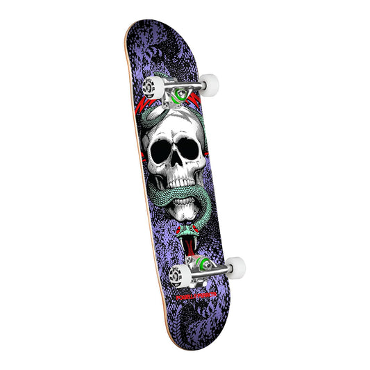 this is an image of Powell Peralta Complete Skateboard Skull&Snake Black/Purple 7.75