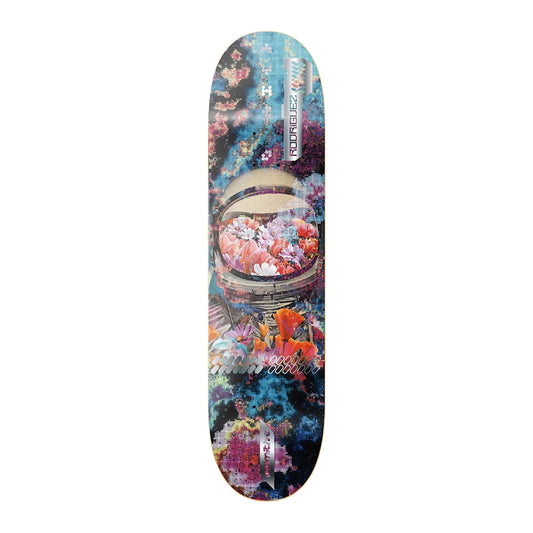 this is an image of Primitive Skateboard Deck Rodriguez Contact 8.0