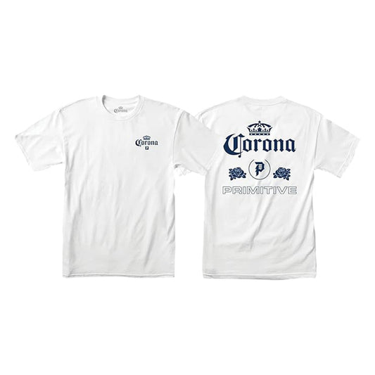 this is an image of Primitive X Corona Heritage SS Tee