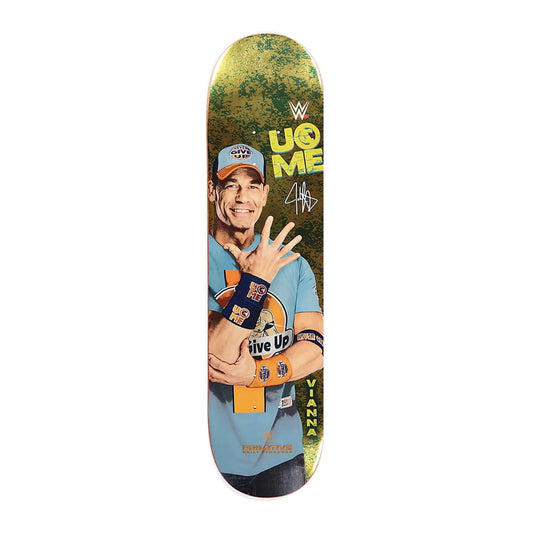 this is an image of Primitive X WWE Skateboard Deck Vianna Cena 8.0