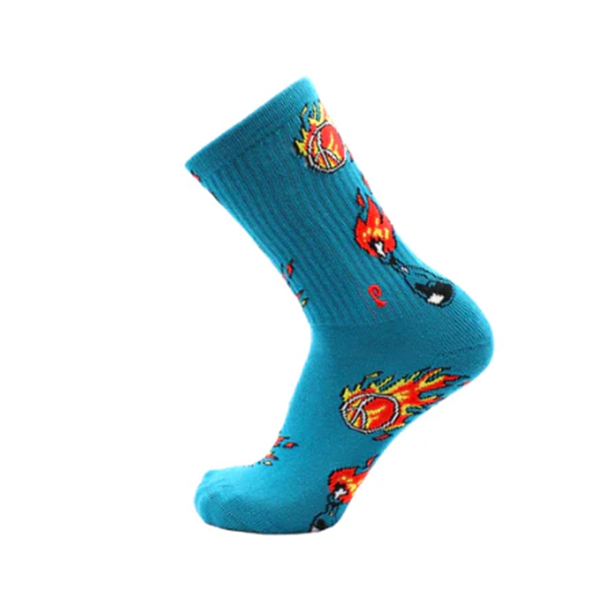 this is an image of Psokadelic Fighting For Peace Socks