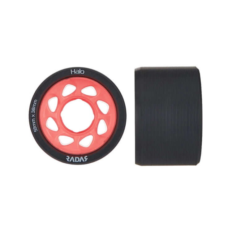 this is an image of Radar Wheels “Halo” Pink 59x38mm 93a 4pk