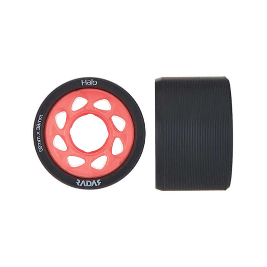 this is an image of Radar Wheels “Halo” Pink 59x38mm 93a 4pk