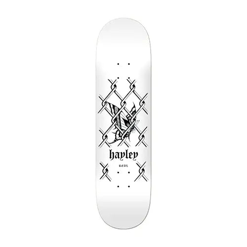 this is an image of Real Skateboard Deck Hayley Outsider 8.06