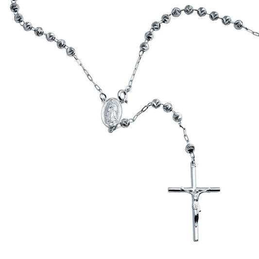 Rosary in Sterling Silver front view product photo