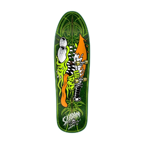 Santa Cruz Skateboard Deck Meek Pinstripe Slasher Green 9.23