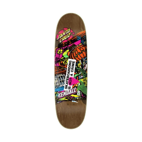 Santa Cruz VX Skateboard Deck Kendall Street Art Collage 9.0