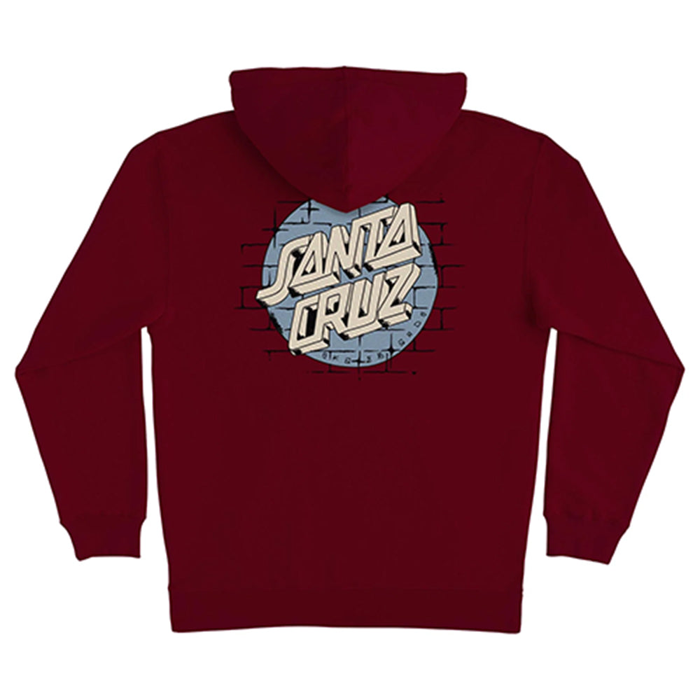 this is an image of Santa Cruz Scrawl Brick Dot PO Hooded Sweatshirt