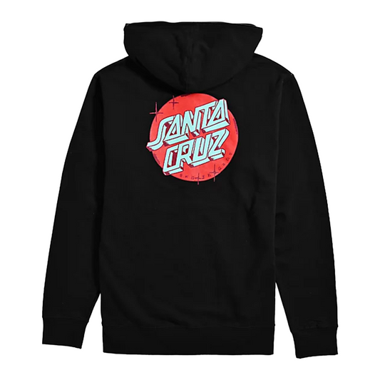 this is an image of Scrawl Dot Zip Hooded Sweatshirt Women's Santa Cruz