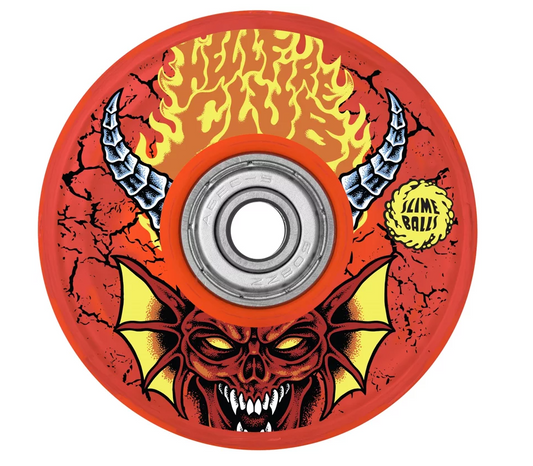 Slime Balls Wheels Stranger Things Hellfire Club Light Ups OG Slime Red 66mm 78a