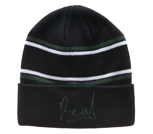 Real Signature Cuff Beanie - Black