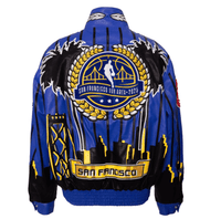 Jeff Hamilton 2025 NBA All-Star San Francisco Bay Area Vegan Leather Jacket (Blue, XL)