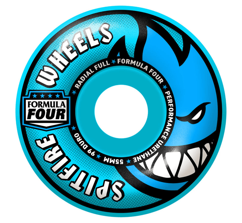 Spitfire Wheels Formula 4 Blue Radial Full 55mm 99a
