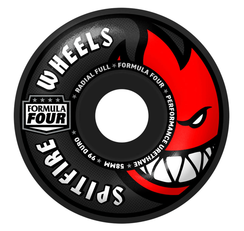 Spitfire Wheels Formula 4 Black Radial Full 58mm 99a