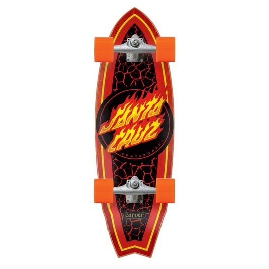 Santa Cruz Carver Surfskate Flame Dot Shark 9.85