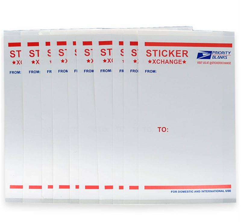Full Size USPS Mailer Eggshell Sticker Pack