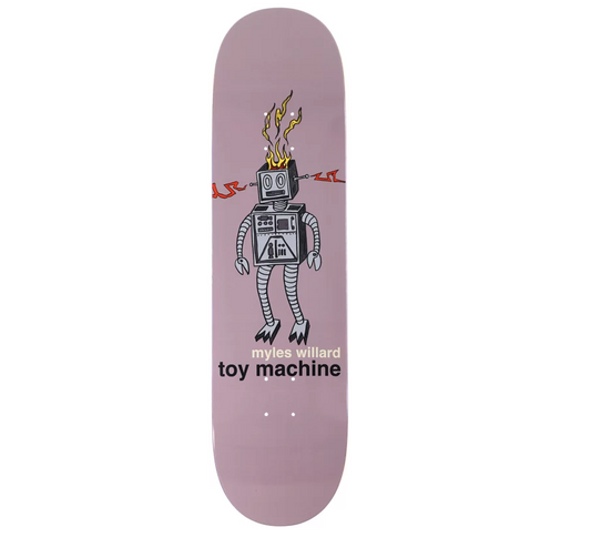 Toy Machine Skateboard Deck Willard Robot Fire 8.25