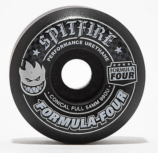 Spitfire Wheels Formula 4 Black Conical Full 54mm 99a