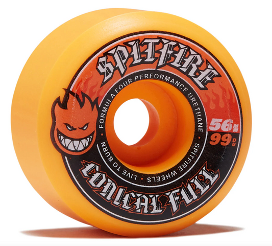 Spitfire Wheels Formula 4 Orange Conical Full 56mm 99a