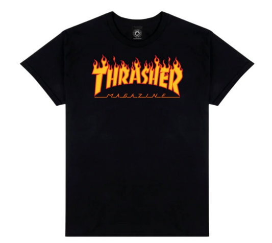 Thrasher Flame Logo SS Tee Black