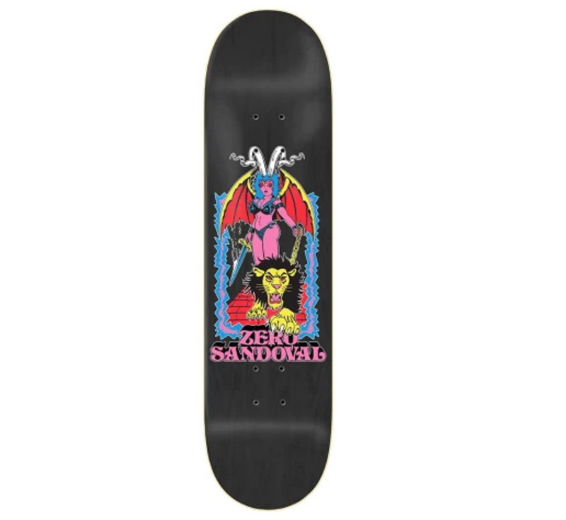 Zero Skateboard Deck Sandoval Lion Queen 8.25