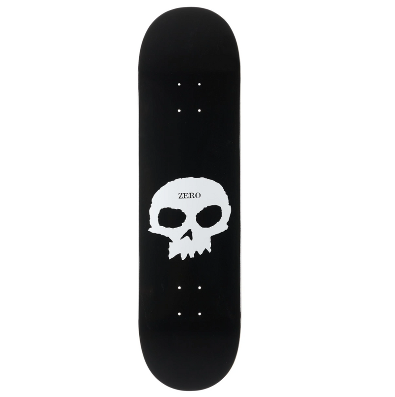 Zero Skateboard Deck Team Single Skull 8.375
