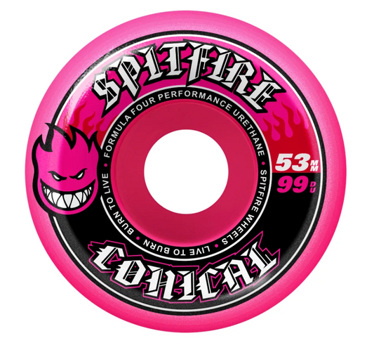 Spitfire Wheels Formula 4 Conical Pink 53mm 99a