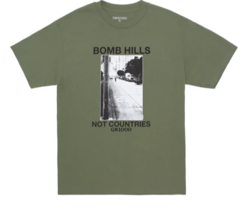 GX1000 SS Tee Bomb Hills Not Countries Dessert Green/Brown