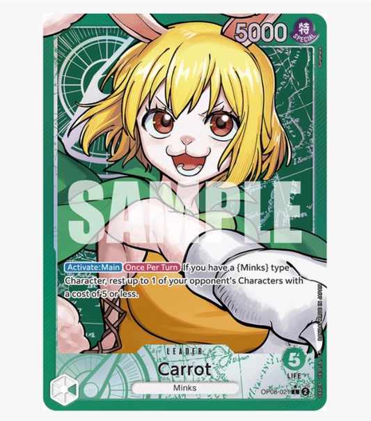 this is an image of One Piece Carrot OP08-021 (Ungraded)
