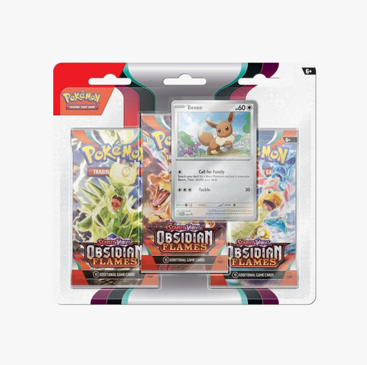 this is an image of Obsidian Flames 3 Pack Blister - SV03: Obsidian Flames (OBF)