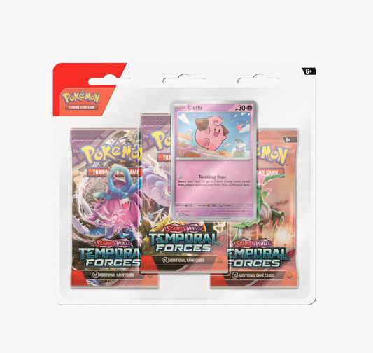 this is an image of Temporal Forces 3 Pack Blister - SV05: Temporal Forces (TEF)