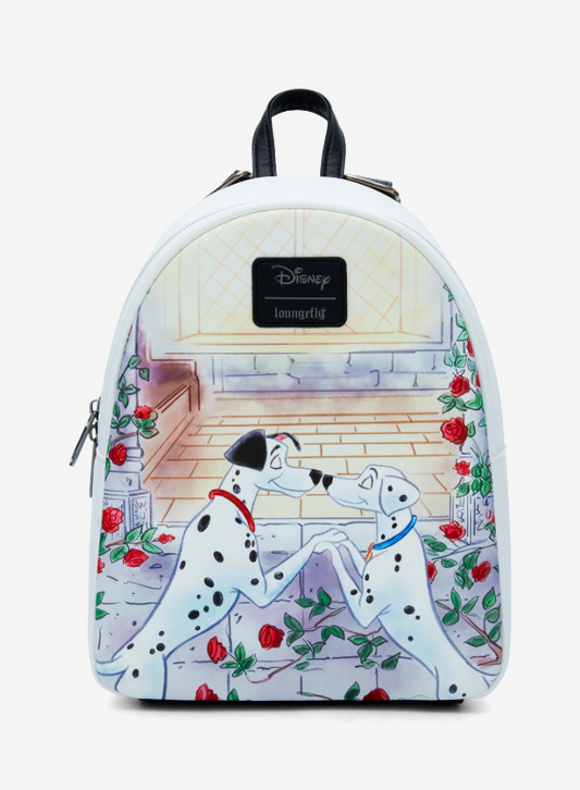 this is an image of Loungefly Disney 101 Dalmatians Pongo & Perdita Backpack