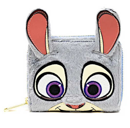 this is an image of Loungefly Zootopia Officer Judy Hopps Plush Cosplay Wallet