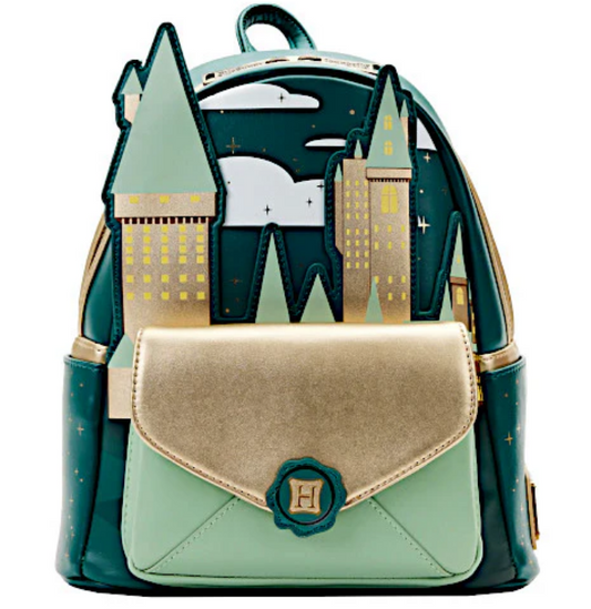 Loungefly Harry Potter Golden Hogwarts Castle Mini Backpack
