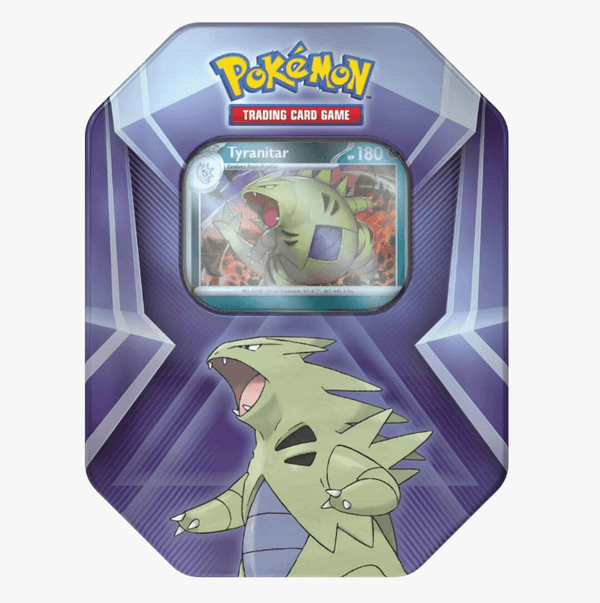 Pokemon Triple Whammy Tin packaging showing character tin artwork